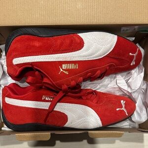 Puma Men's Bold Red and White Sneakers